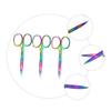 AUTSUPPL 3pcs Stainless Steel Eyebrow Scissors Eyebrow Grooming Scissors Ergonomic Design for Easy Trimming Lightweight view 3
