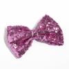 10Pcs 13CM New Big DIY Shiny Sequin Hair Bows for Hair Clips Handmade Applique Sequins Hair Bow Knot for Women Hair Accessories (10Pcs-D, With Clip) view 1