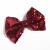 10Pcs 13CM New Big DIY Shiny Sequin Hair Bows for Hair Clips Handmade Applique Sequins Hair Bow Knot for Women Hair Accessories (10Pcs-D, With Clip) view 2