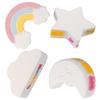 Baluue 4pcs Cute Rainbow Bath Salt Balls Set with Essential Oils for Relaxing Bubble Bath Friends and Family Aromatic Bathing Experience view 1