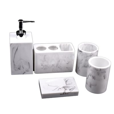 ONMYJFD Resin Bathroom Five-Piece Hotel Bathroom Toiletries Set Bathroom Supplies Set