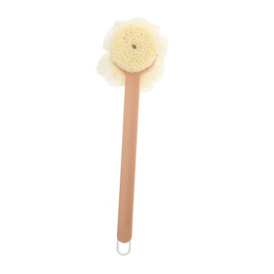 WRITWAA Long Handle Bath Brush Soft Bath Puff Body Scrubber with Bath Ball for Shower Exfoliating Back Massage Brush for Full Body Cleansing and Relaxation