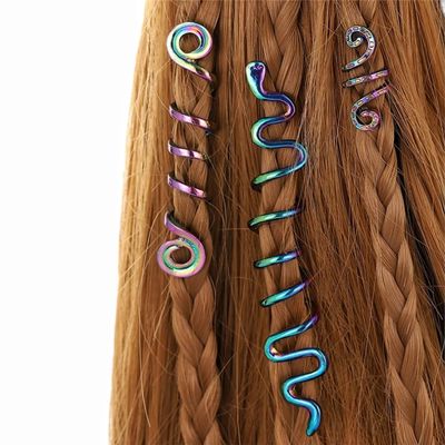 3lots Twisting Snake Shape Hair Clip Trendy Fashionable Women Hair Rings for Stylish and Creative Look