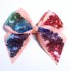 10Pcs 12CM Sparkly Sequins Hair Bows For Box Gift Ribbon Hair Bow Boutique For Headbands Hairpins (10Pcs Silver, With Clip) view 3