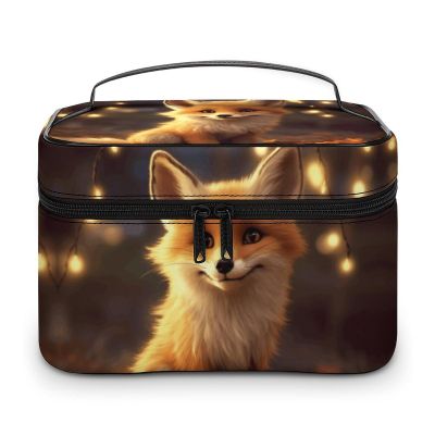 SLKFJEWT Travel Toiletry Bag for Women And Men,Cute Fox Toiletry Organizer, Makeup Bag Travel Organizer for Shampoo,Toiletries