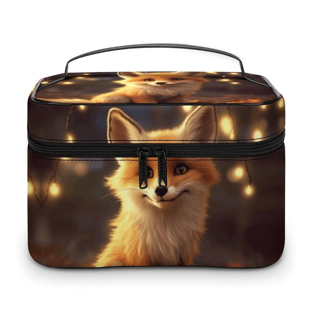 SLKFJEWT Travel Toiletry Bag for Women And Men,Cute Fox Toiletry Organizer, Makeup Bag Travel Organizer for Shampoo,Toiletries