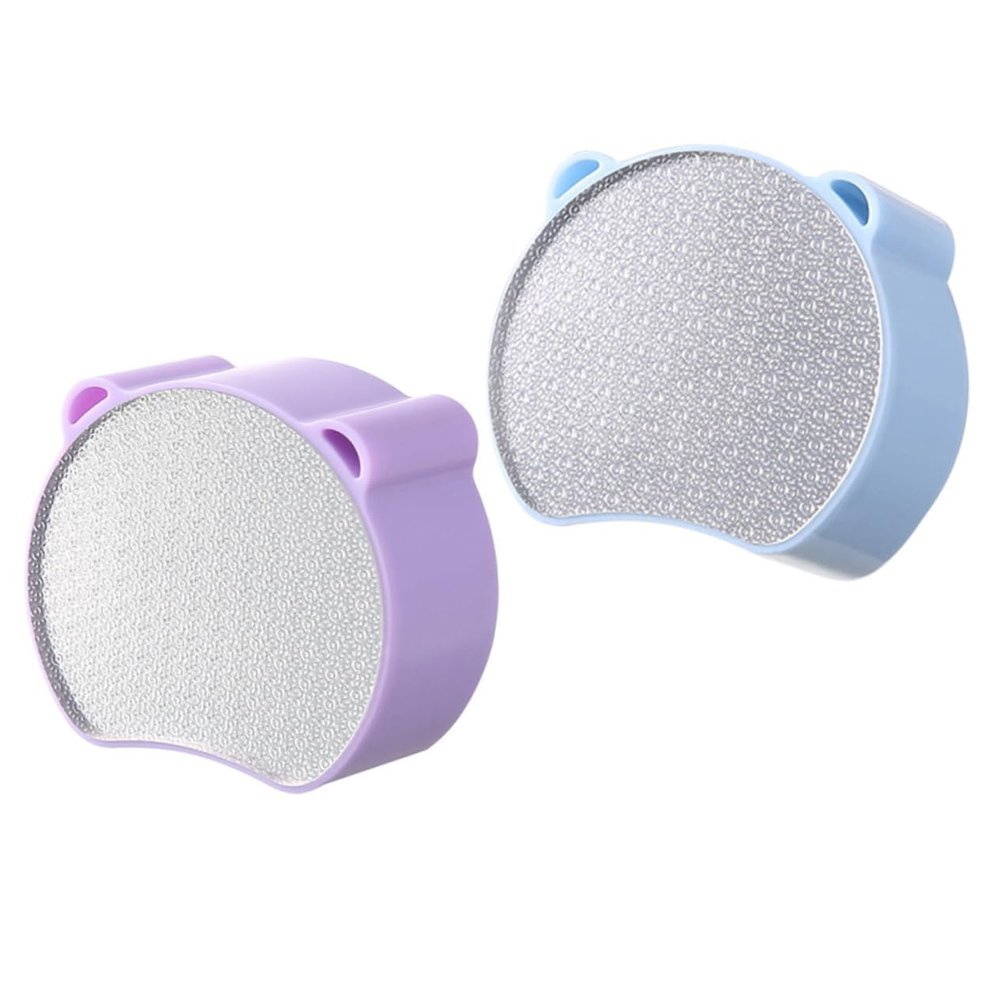 NOLITOY 2pcs Hair Remover Dual-Sided Exfoliation Tool for Women and Men Manual Hair Removal and Foot Grinding Portable Handheld Design and Bear Style