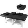 AOKNV 1200 LBS Adjustable Massage Table, L 75" W 31.5" H 25.3" Lash Bed, 4.3" Thick Built-in High-Density Foam Waterproof and Non-Slip Leather Exterior, Stainless Steels Esthetician Bed, Black view 2