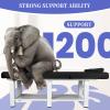 AOKNV 1200 LBS Adjustable Massage Table, L 75" W 31.5" H 25.3" Lash Bed, 4.3" Thick Built-in High-Density Foam Waterproof and Non-Slip Leather Exterior, Stainless Steels Esthetician Bed, Black view 3