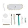 HONMEET 1set Hotel Disposable Toiletries Kit for Guests Toiletries of Toothbrush Slippers Shaving and Bath Cap Compact Convenient  Hotels and Guesthouses view 1