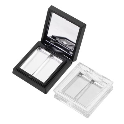 DECORNIJIA Metallic Empty Makeup Palette 2 Pack Versatile Storage for Lipstick Eyeshadow Blush Contour Highlighter Travel-sized Organizer