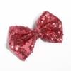 10Pcs 13CM New Big DIY Shiny Sequin Hair Bows for Hair Clips Handmade Applique Sequins Hair Bow Knot for Women Hair Accessories (10Pcs-O, With Clip) view 1