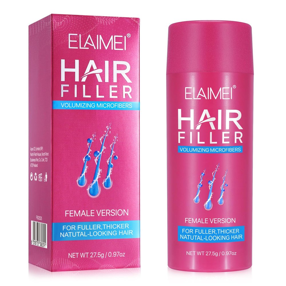 Fibers for Thinning Hair,Hair Powder for Women & 100% Natural Hair Building FibersGet thick hair Conceals Hair Loss27.5g Bottle - Conceals Hair Loss in Seconds (Medium brown)