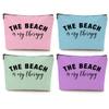 4PCS Beach Vacation Essentials Makeup Bag, Cute Cosmetic Bags for Women, Beach Accessories Travel Toiletry Bag Girls Trip Weekend Gifts for Women Besties Mom Summer Vacation Christmas Mothers Day view 1