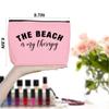 4PCS Beach Vacation Essentials Makeup Bag, Cute Cosmetic Bags for Women, Beach Accessories Travel Toiletry Bag Girls Trip Weekend Gifts for Women Besties Mom Summer Vacation Christmas Mothers Day view 2