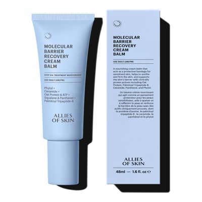 Allies of Skin Molecular Barrier Repair Cream Balm | Deeply Hydrating Face Moisturizer with Ceramides & Squalane | Daily Treatment to Soothe Irritated Skin | For Post-Procedure and Dry Skin | 1 fl oz