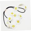 PartyKindom 5pcs Unique Daisy Flower Headband Girls Headband Hair Band for Women Lady Headdress view 3