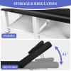 L 75" W 31.5" H 25.3" Adjustable Massage Table, 1200 LBS Lash Bed, Stainless Steels Portable Massage Table with 4.3" Thick Built-In High-Density Foam Waterproof And Non-Slip Leather Exterior, Black view 4