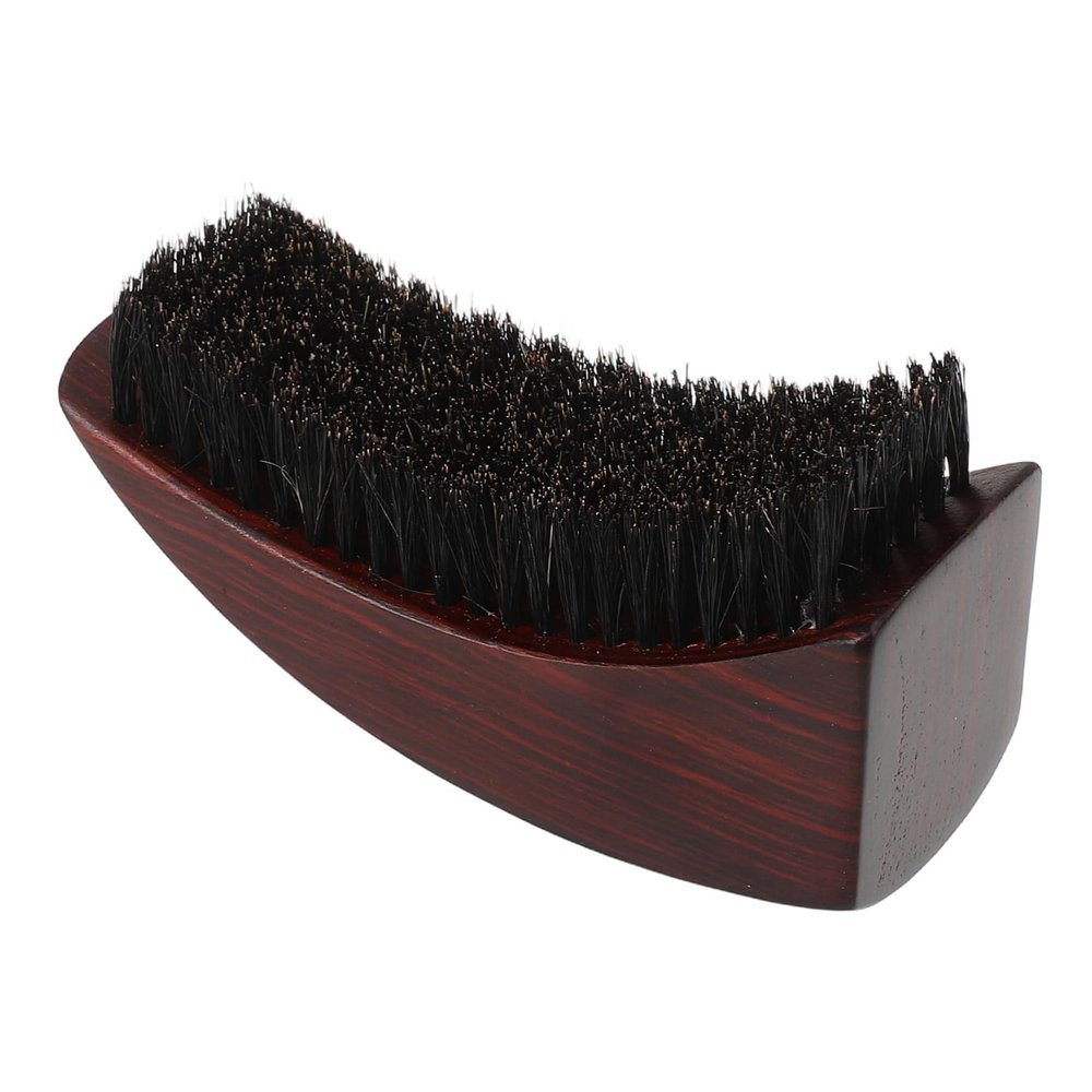 BAZEITFLOW Wood Beard and Hair Brush with Soft Bristles - Wood Handle for Comfortable Grip Multi-function Grooming Tool for Men Beards and Hair Portable for Travel