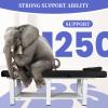 AOKNV 1250 LBS Adjustable Massage Table, L 75" W 31.5" H 25.3" Lash Bed, Stainless Steels Massage Bed, 4.3" Thick Built-in High-Density Foam Waterproof and Non-Slip Leather Exterior, Black view 2