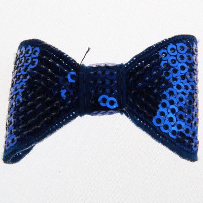 20Pcs Sequin Hair Bow Accessories, 5CM, Shiny Sparkle Design for Headbands and Hair Clips (20Pcs Royal Blue, With Clip)
