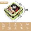 siphylline Leaf Green Clear Small Makeup Bag Toiletry Bag with Zipper Makeup Bag Organizer for Women view 4