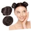 PACKOVE 2 Pcs Fake Hair Bun Extensions Claw Clip Ponytail Bun Hair Piece for Women view 1