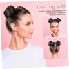 PACKOVE 2 Pcs Fake Hair Bun Extensions Claw Clip Ponytail Bun Hair Piece for Women view 3