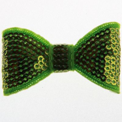 20Pcs Sequin Hair Bow Accessories, 5CM, Shiny Sparkle Design for Headbands and Hair Clips (20Pcs Lime, With Clip)