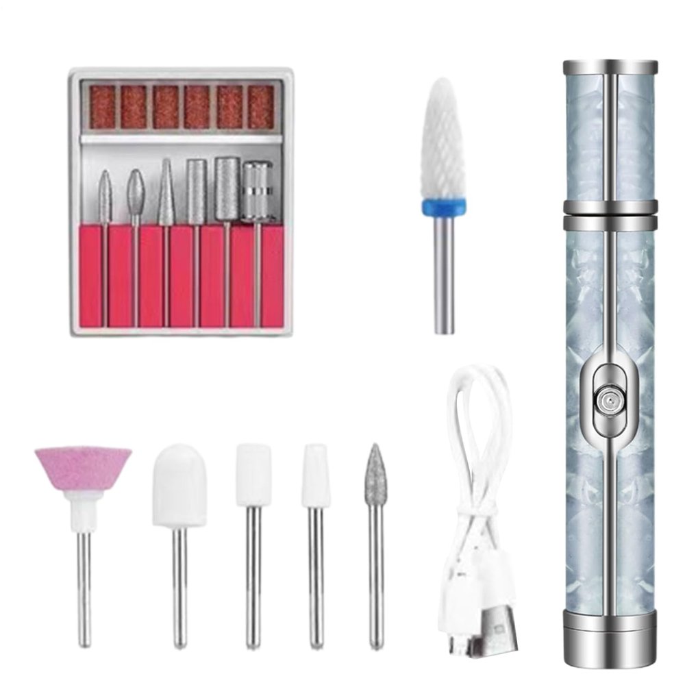 Nail Grinder - Electric Nail File | Hardware Toenail Sander for Thick Nails, Low Noise for Acrylic Nails Gel Polishing Removing Bits Kit for Manicure Pedicure Polishing Shape
