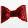 20Pcs Sequin Hair Bow Accessories, 5CM, Shiny Sparkle Design for Headbands and Hair Clips (20Pcs Red, With No Clip) view 1