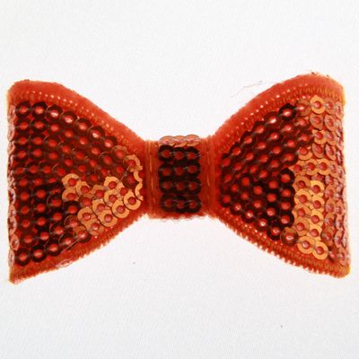 20Pcs Sequin Hair Bow Accessories, 5CM, Shiny Sparkle Design for Headbands and Hair Clips (20Pcs Orange, With Clip)