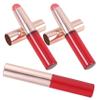HAKIDZEL 3Pcs Silicone Lip Brush Set Lid Round Tip Applicator for Lipstick and Concealer Portable Makeup Brush for Women for Lip Balm and Scrub view 1