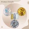 3 Bottles of Chunky Glitter Gel - Holographic Sequin Liquid for Body Art view 2