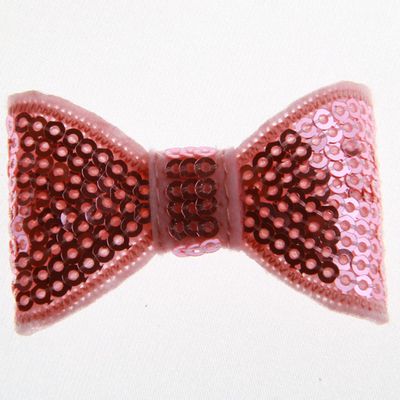 20Pcs Sequin Hair Bow Accessories, 5CM, Shiny Sparkle Design for Headbands and Hair Clips (20Pcs Peach, With Clip)