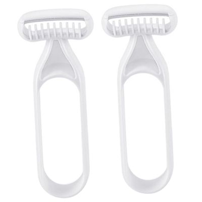 BAZEITFLOW 2pcs Armpit Hair Trimmer Manual Body Hair Remover for Women Precision for Legs and Underarms Lightweight and Design for Daily Use and Wet Shaving