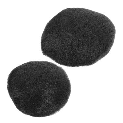 BAZEITFLOW 2pcs Decorative Hair Bun Extensions for Women Faux Hair Padding Updo for Girls Soft Comfortable Blends Seamlessly for Stylish Chignon Look