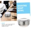Baluue 1pc Stainless Steel Shaving Bubble Bowl Lidded Shaving Foaming Container for Men Unique Soap Holder view 3