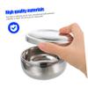 Baluue 1pc Stainless Steel Shaving Bubble Bowl Lidded Shaving Foaming Container for Men Unique Soap Holder view 4
