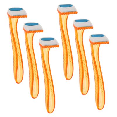 Happyyami 6pcs Women Body Hair Intimate Shaving Trimmer for Underarm and Leg Hair Removal Travel-Friendly Design Material Easy to Use Convenient Grooming Tools