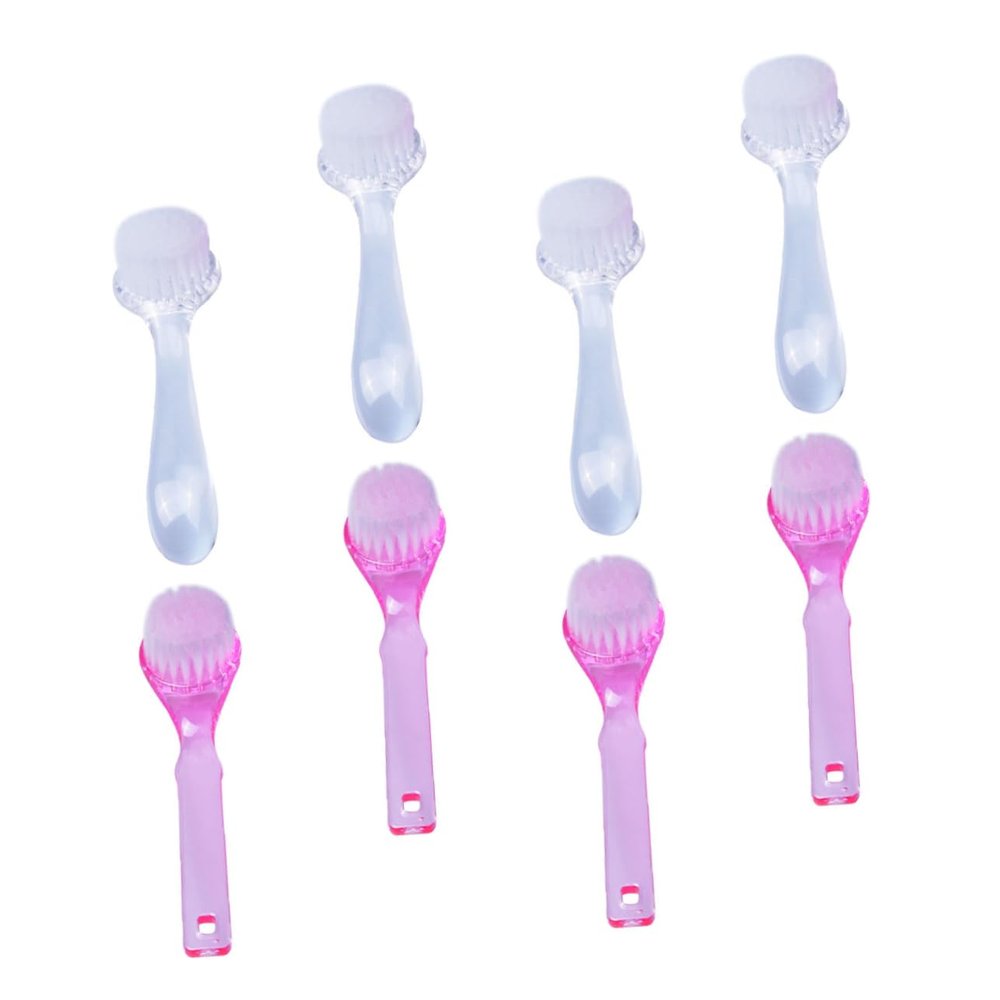 PACKOVE 8-Piece Round Head Fingernail Cleaning Brush Set Soft Bristle Scrub Brushes for Household Use Suitable for Nails and Surfaces