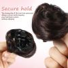 FOYTOKI 2pcs Hair Rings for Braids Bun Hair Extensions Claw Clip Messy Bun Clip Women view 3