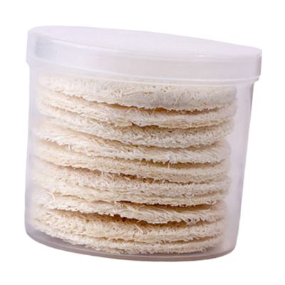 SHERCHPRY 10pcs Loofah Makeup Puff Reusable Facial Puff Cotton Makeup Remover Pads for Face Exfoliation