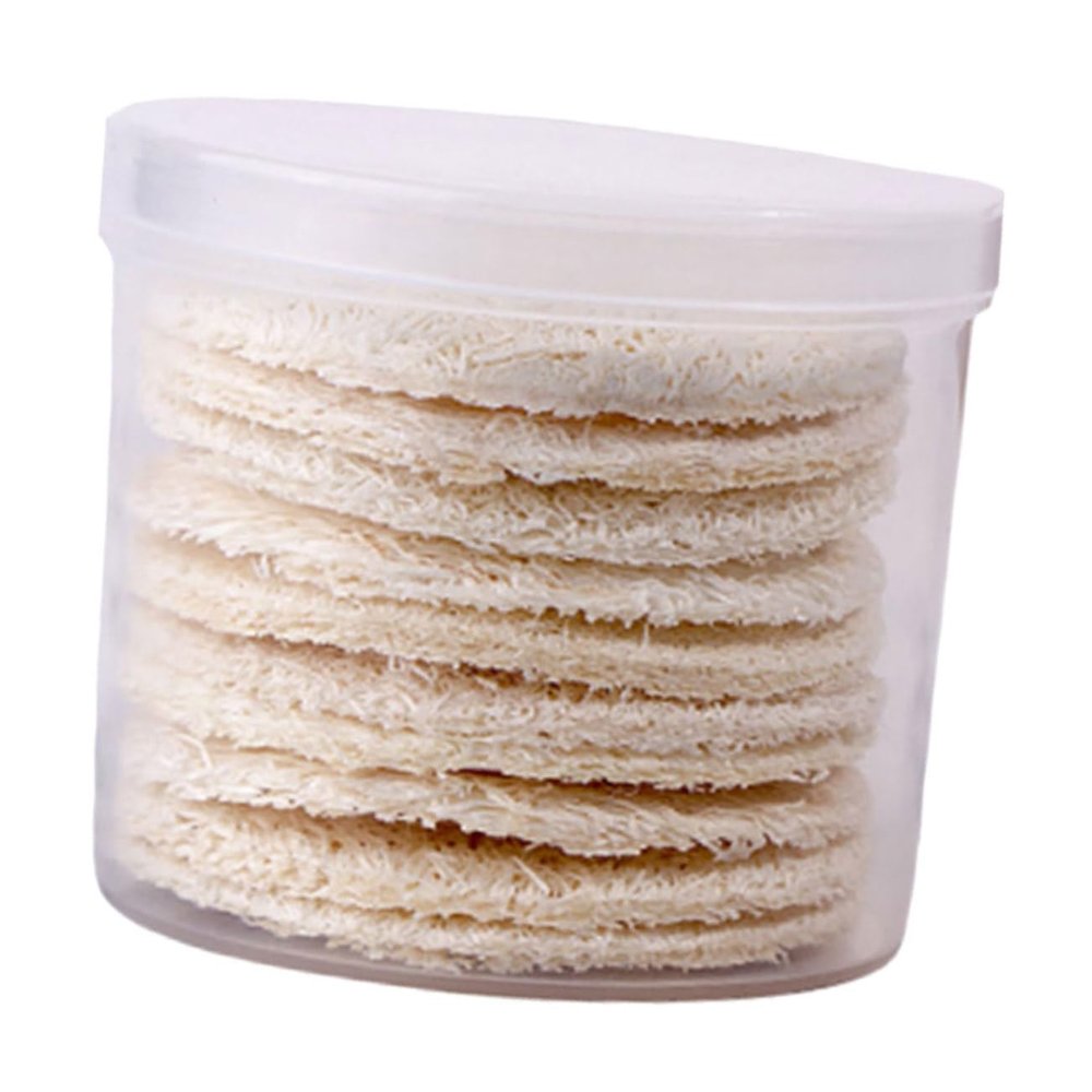SHERCHPRY 10pcs Loofah Makeup Puff Reusable Facial Puff Cotton Makeup Remover Pads for Face Exfoliation