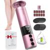 2 in 1 Electric Foot Callus Remover, USB Rechargeable Electric Foot File Grinder with 80/120 Grit Sandpaper Discs and Digital Display, Cordless Aluminum Pedicure Tools for Feet,Nail Care,Dead Skin view 1