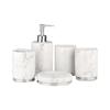 ONMYJFD Marble Patterned Ceramic Bathroom Set of Five Toothbrushes and Mouthwash Cups view 1