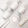 ONMYJFD Marble Patterned Ceramic Bathroom Set of Five Toothbrushes and Mouthwash Cups view 3