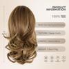 14 Inch Ponytail Extension - Soft Wavy Pony Tails Hair Extensions, Claw Clip Ponytail Extension, Synthetic Hair Extensions Ponytail, Clip in Ponytail (Color: Light Brown With Blonde Highlights) view 2