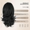 14 Inch Black Ponytail Extension - Soft Wavy Pony Tails Hair Extensions, Claw Clip Ponytail Extension, Natural Short Hair Extensions Ponytail, Synthetic Hair Pieces for Women (Color: Black) view 2