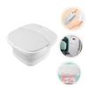 CALLARON 1pc Folding Foot Soak Basin for Relaxation Multi-Functional Portable Foot Bath Bucket Lightweight Design for Home Use Massage Soaking Non-Heating White view 2